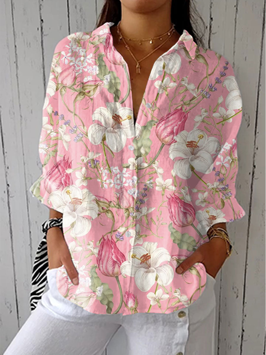 Manon | Blouse Florale Rose
