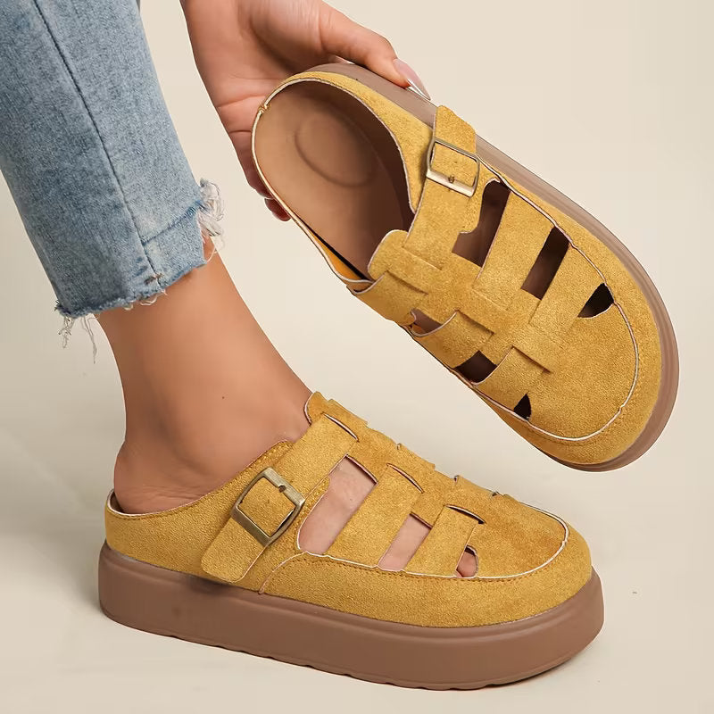Baskets femme coupe orthopédique souple, semelle amortissante pour la marche