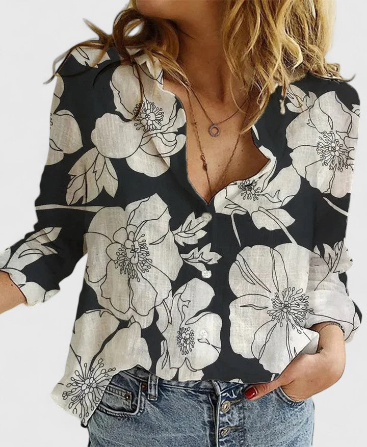Claudine | Chemise Boutonnée en Lin