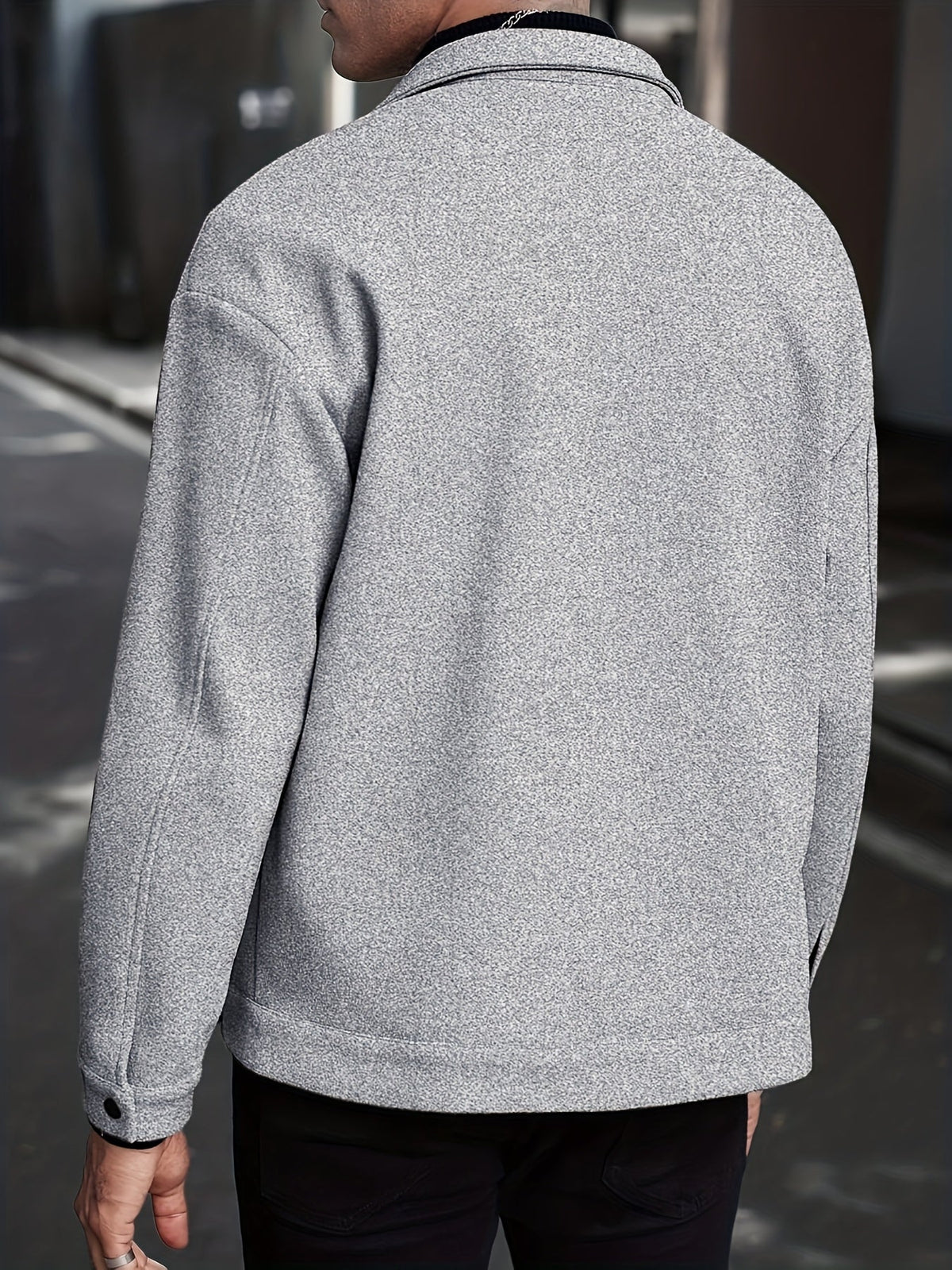 Veste homme col à revers boutons-pression