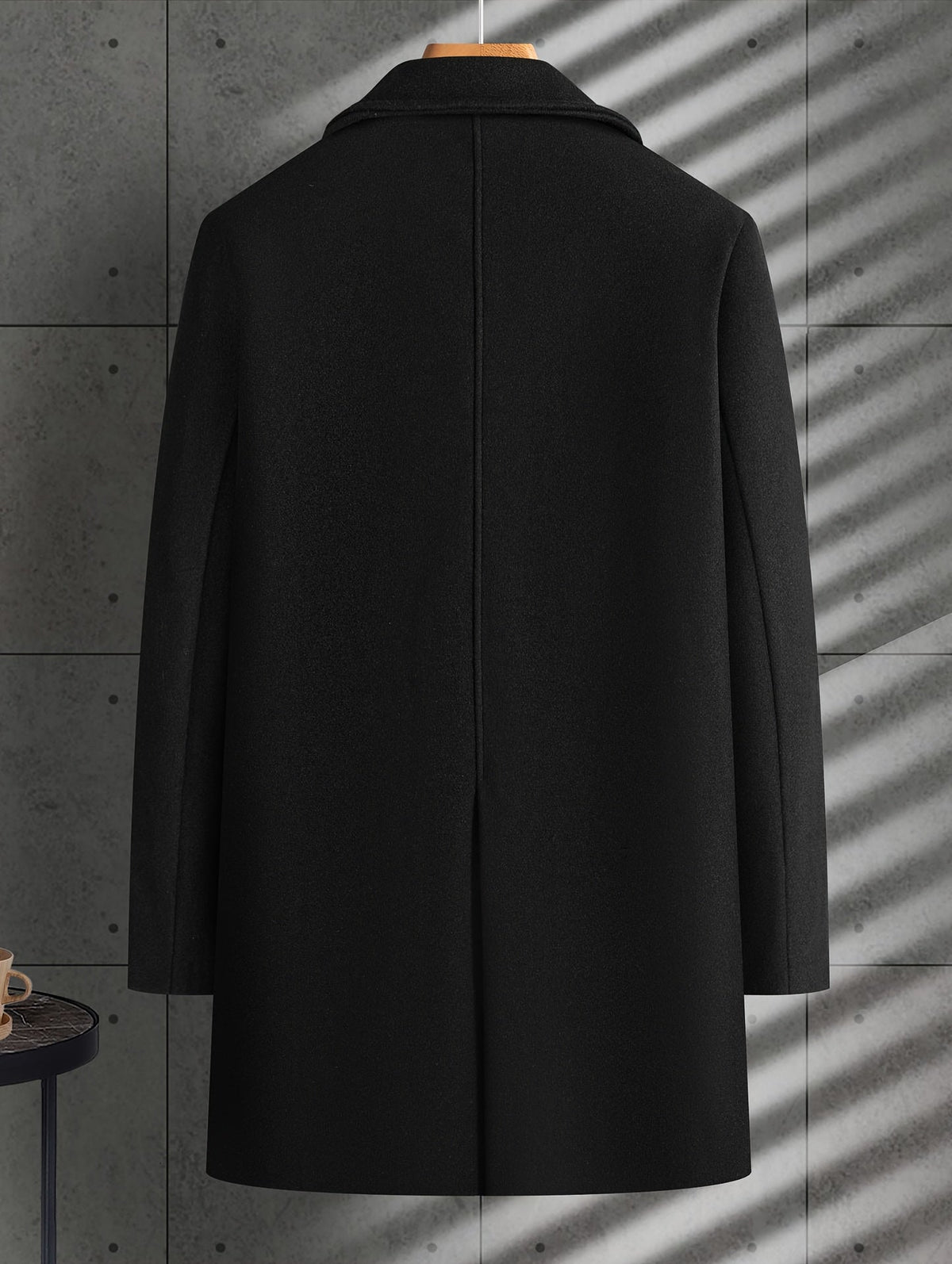 Manteau midi homme mi-saison col à revers
