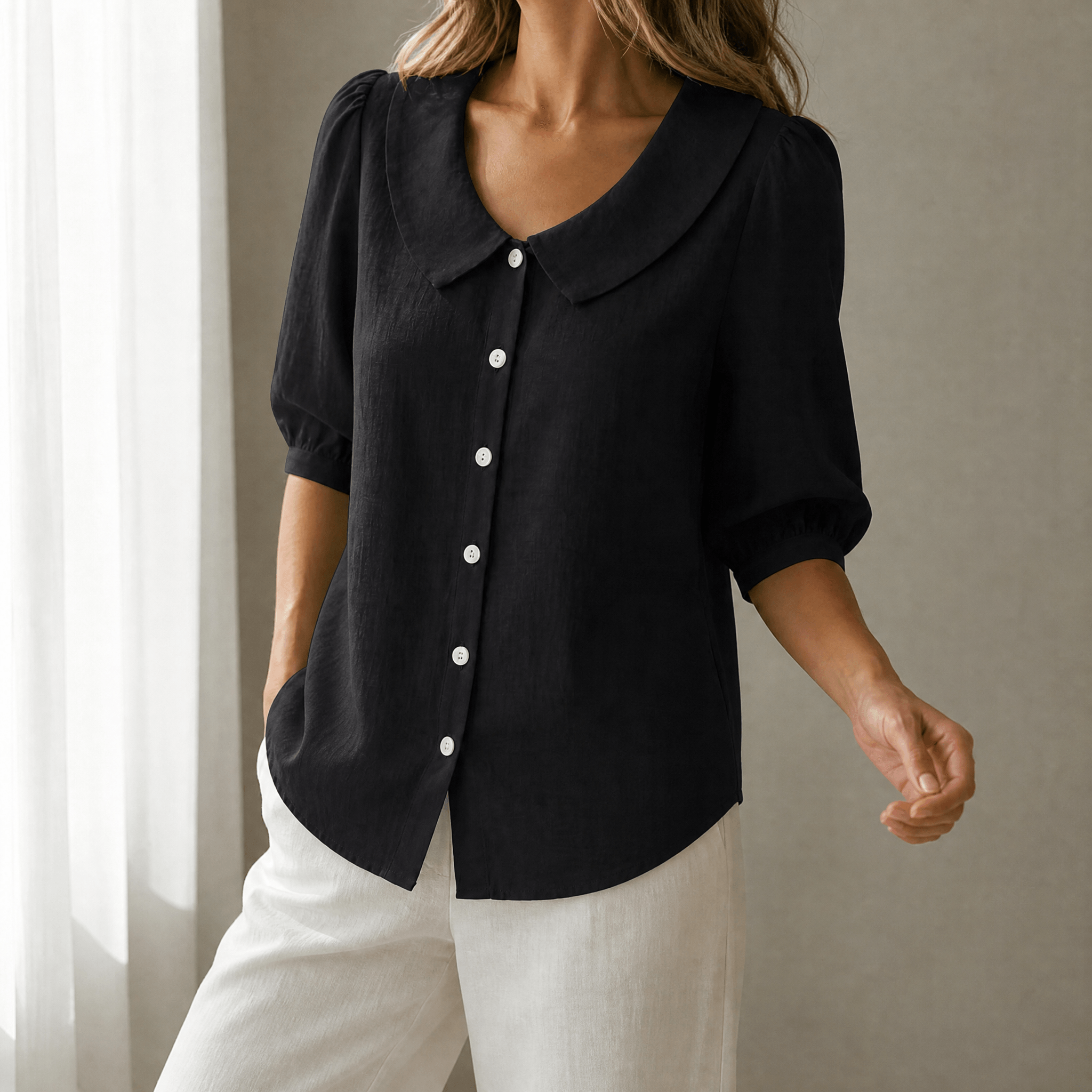 Hélène | Blouse Col Claudine