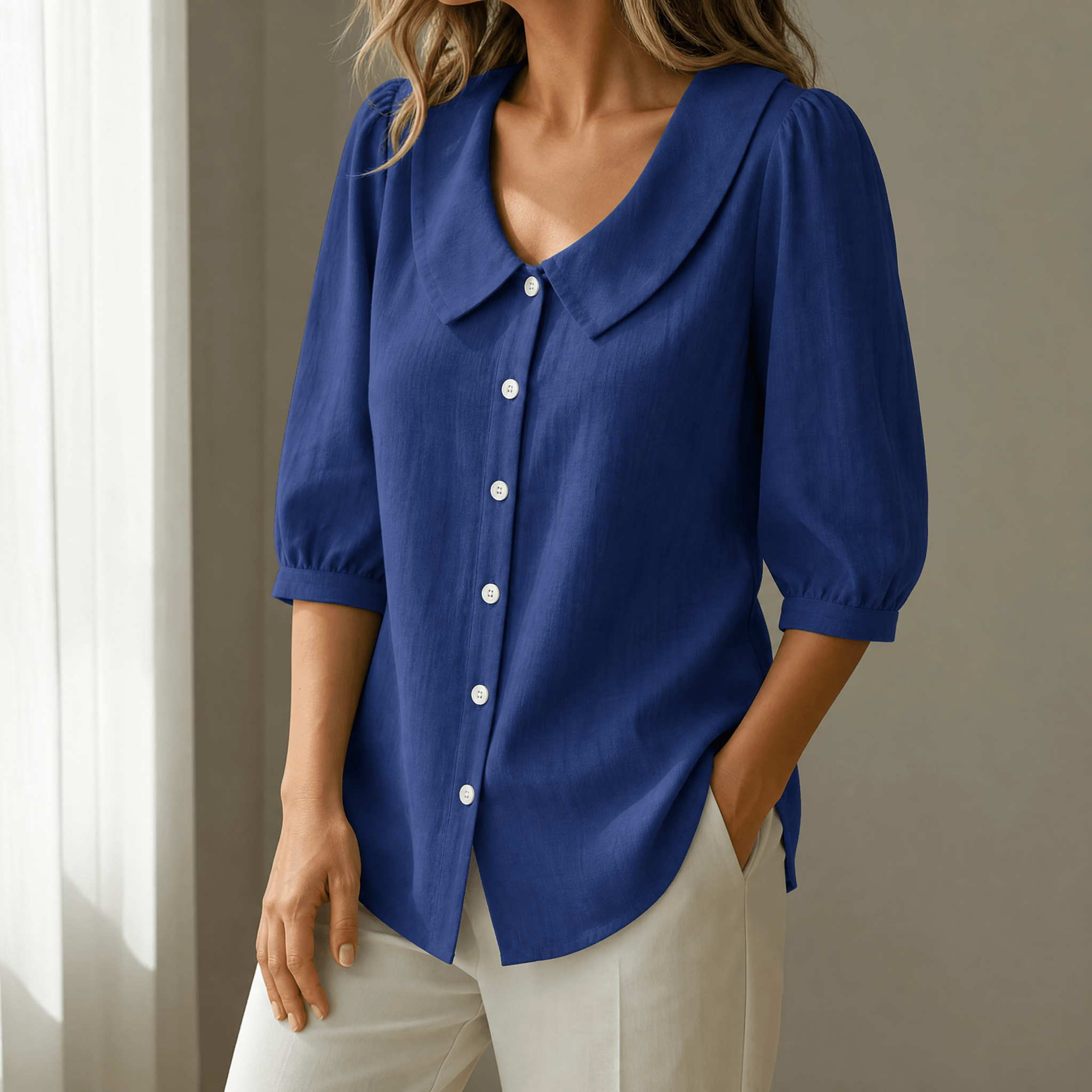 Hélène | Blouse Col Claudine