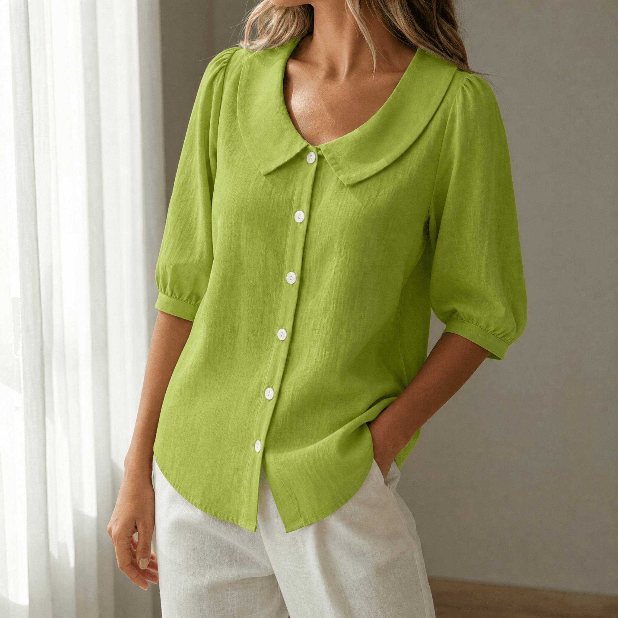 Hélène | Blouse Col Claudine