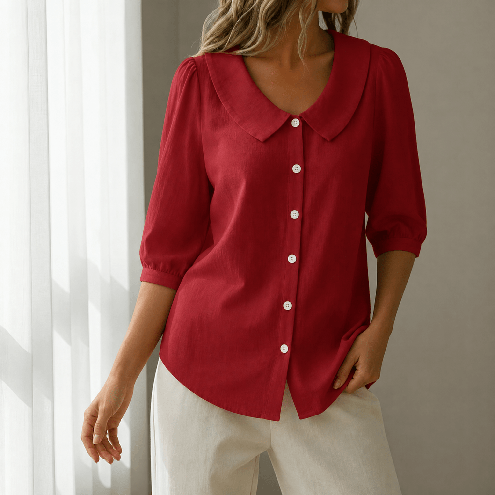 Hélène | Blouse Col Claudine
