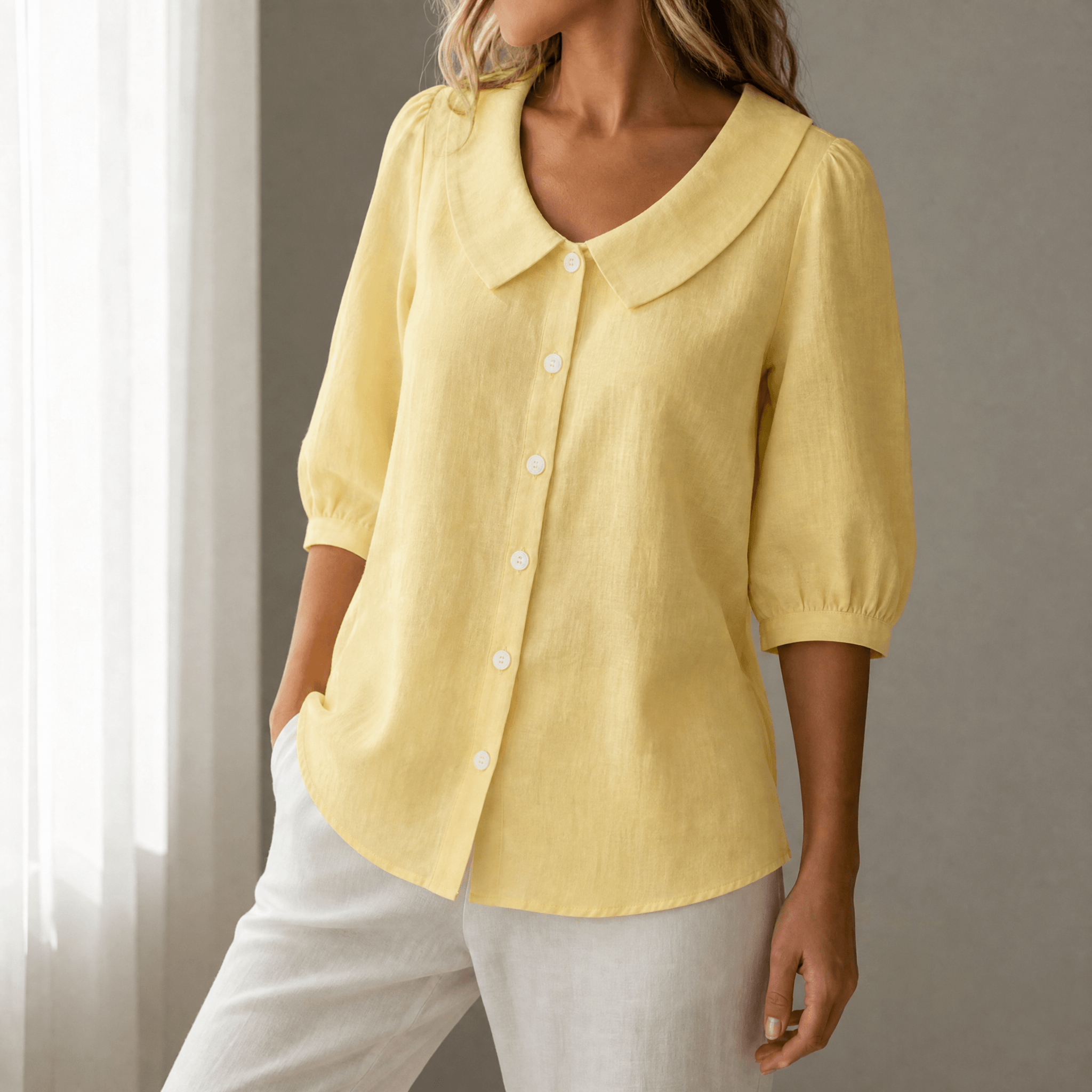 Hélène | Blouse Col Claudine