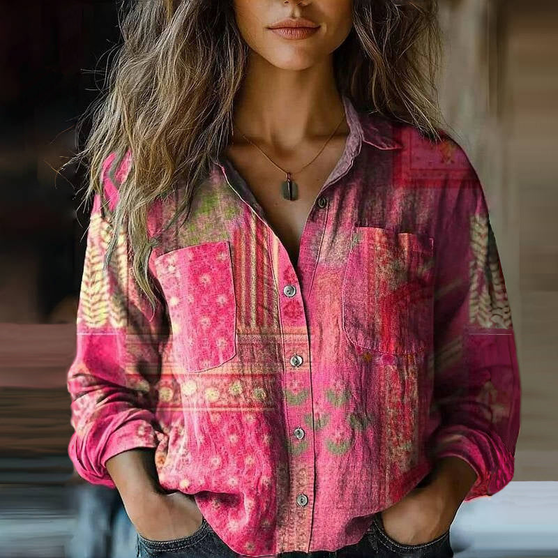 Océane | Blouse Bohème Rouge