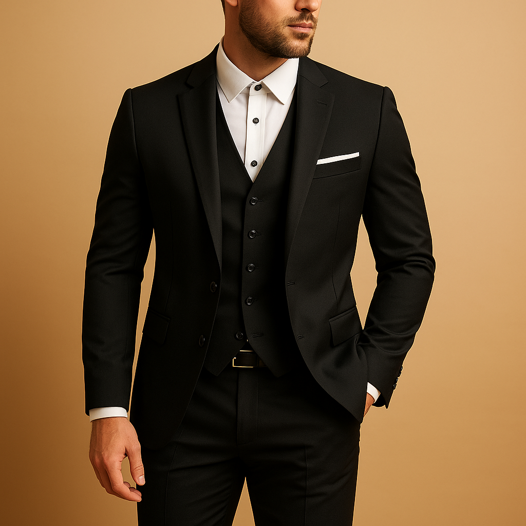 Lucas | Costume Noir Trois Pièces