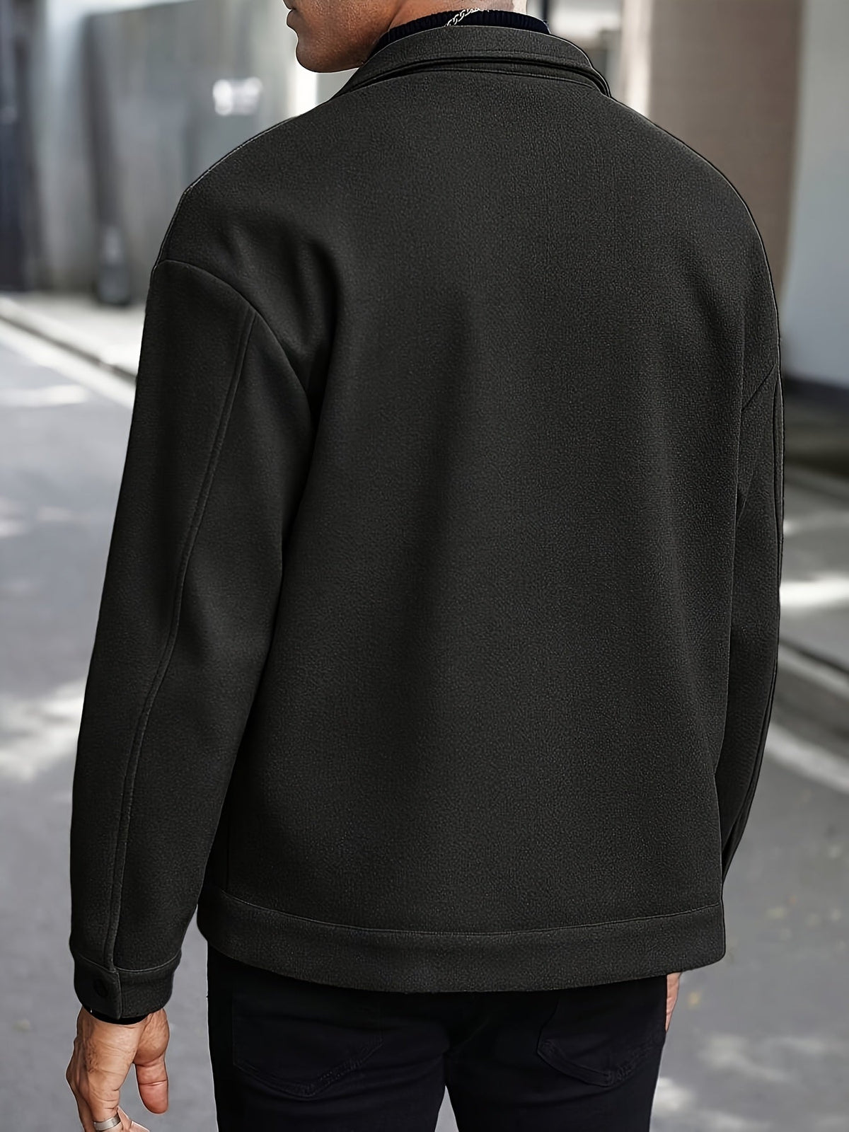 Veste homme col à revers boutons-pression