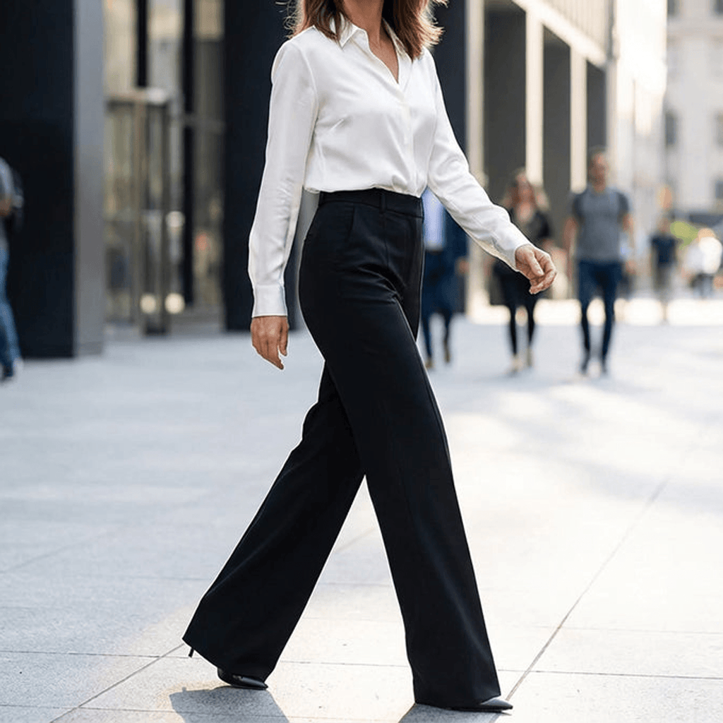 Vivara | Pantalon Tailleur Large Taille Haute