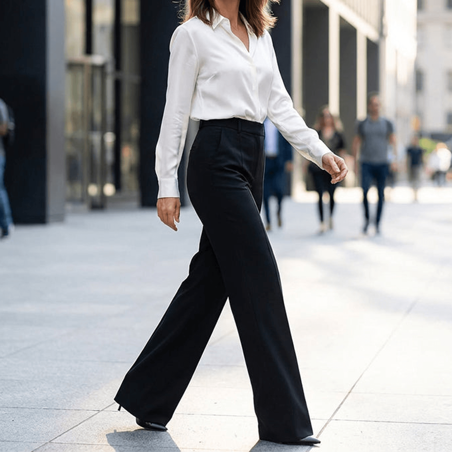 Vivara | Pantalon Tailleur Large Taille Haute