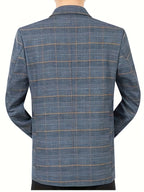 Veste homme à carreaux col à revers ville