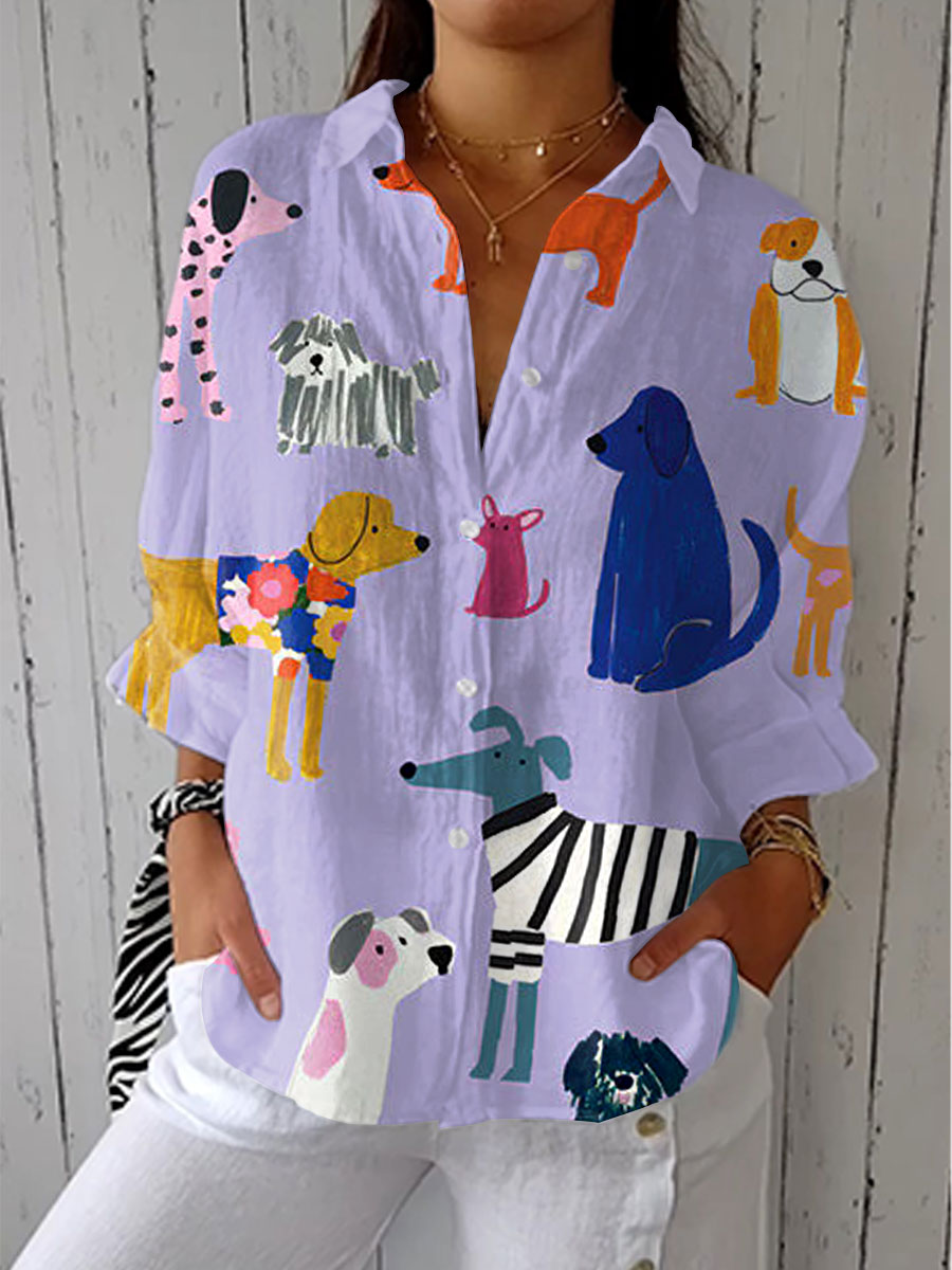 Amélie | Blouse Imprimé Chiens