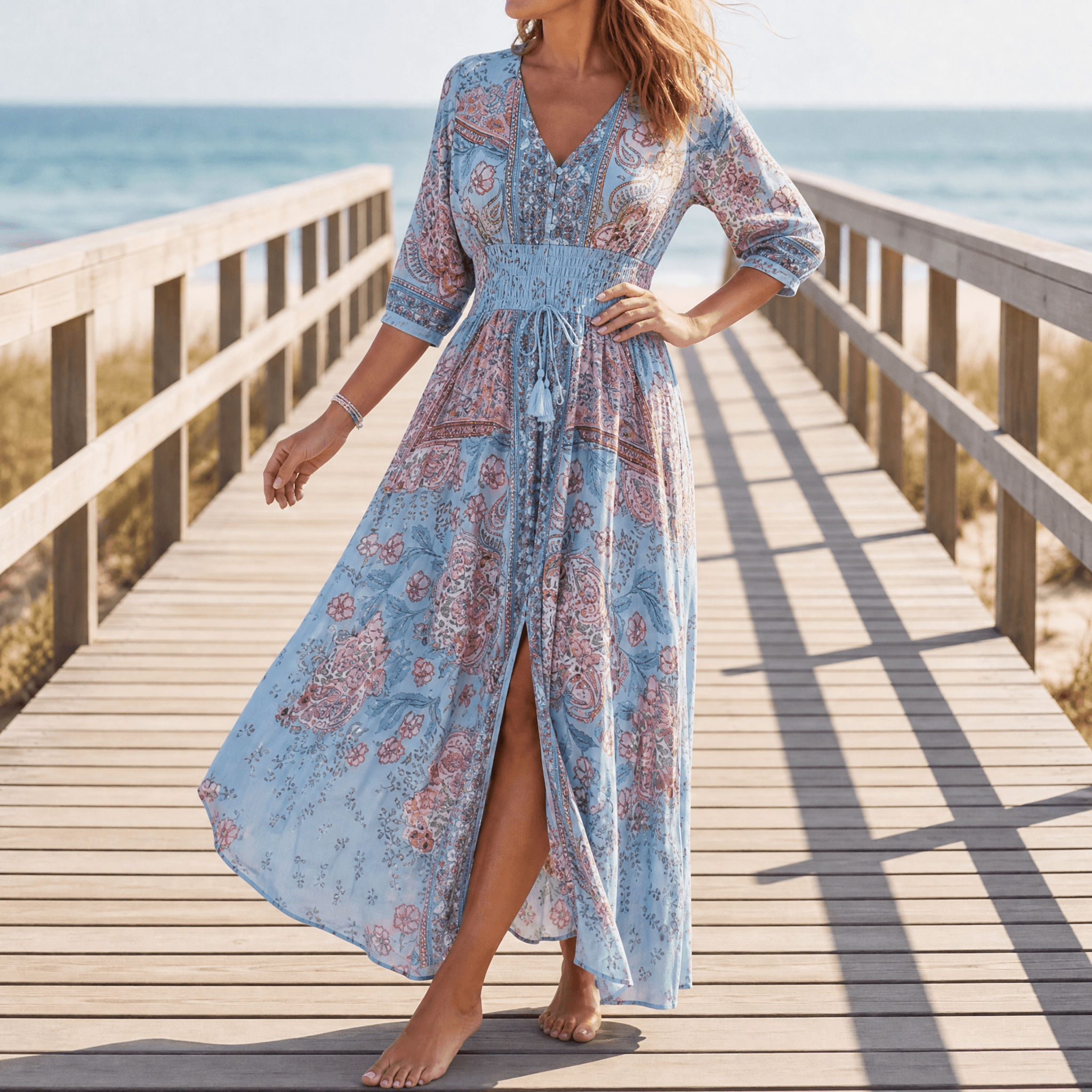 Elowen | Robe Maxi Fleurie