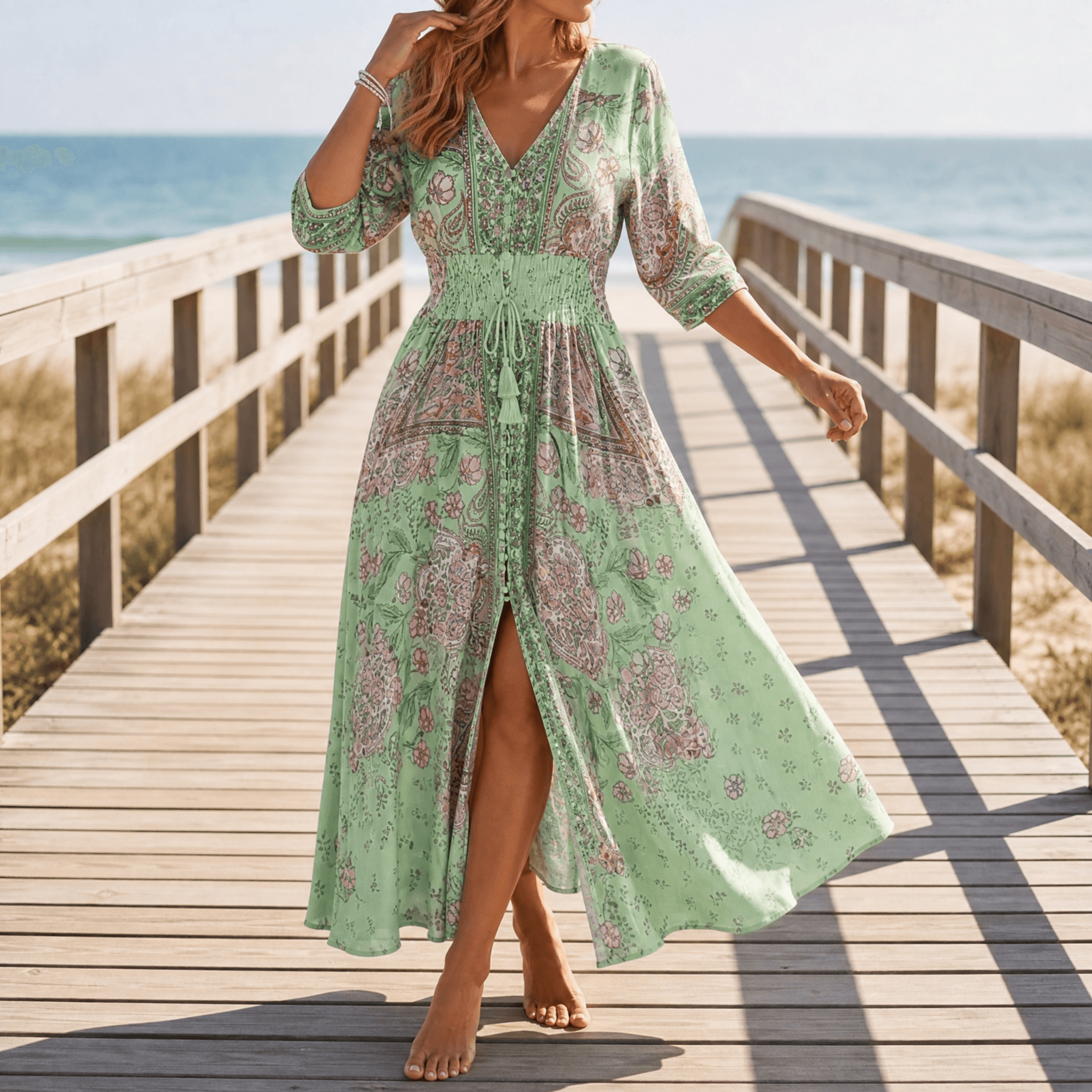 Elowen | Robe Maxi Fleurie