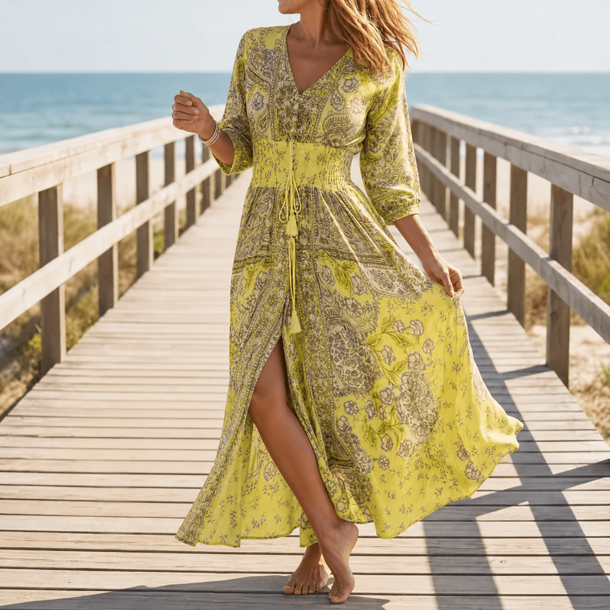 Elowen | Robe Maxi Fleurie