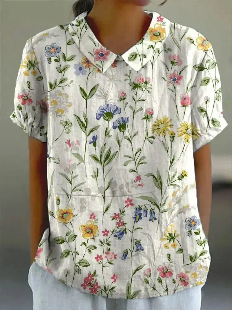 Louna | Chemise Fleurie Brodée