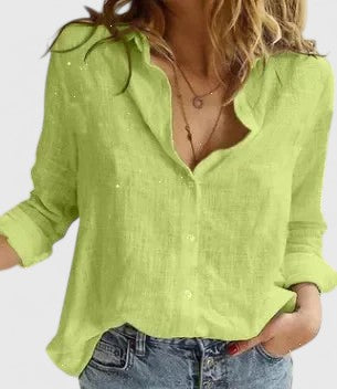 Claudine | Chemise Boutonnée en Lin