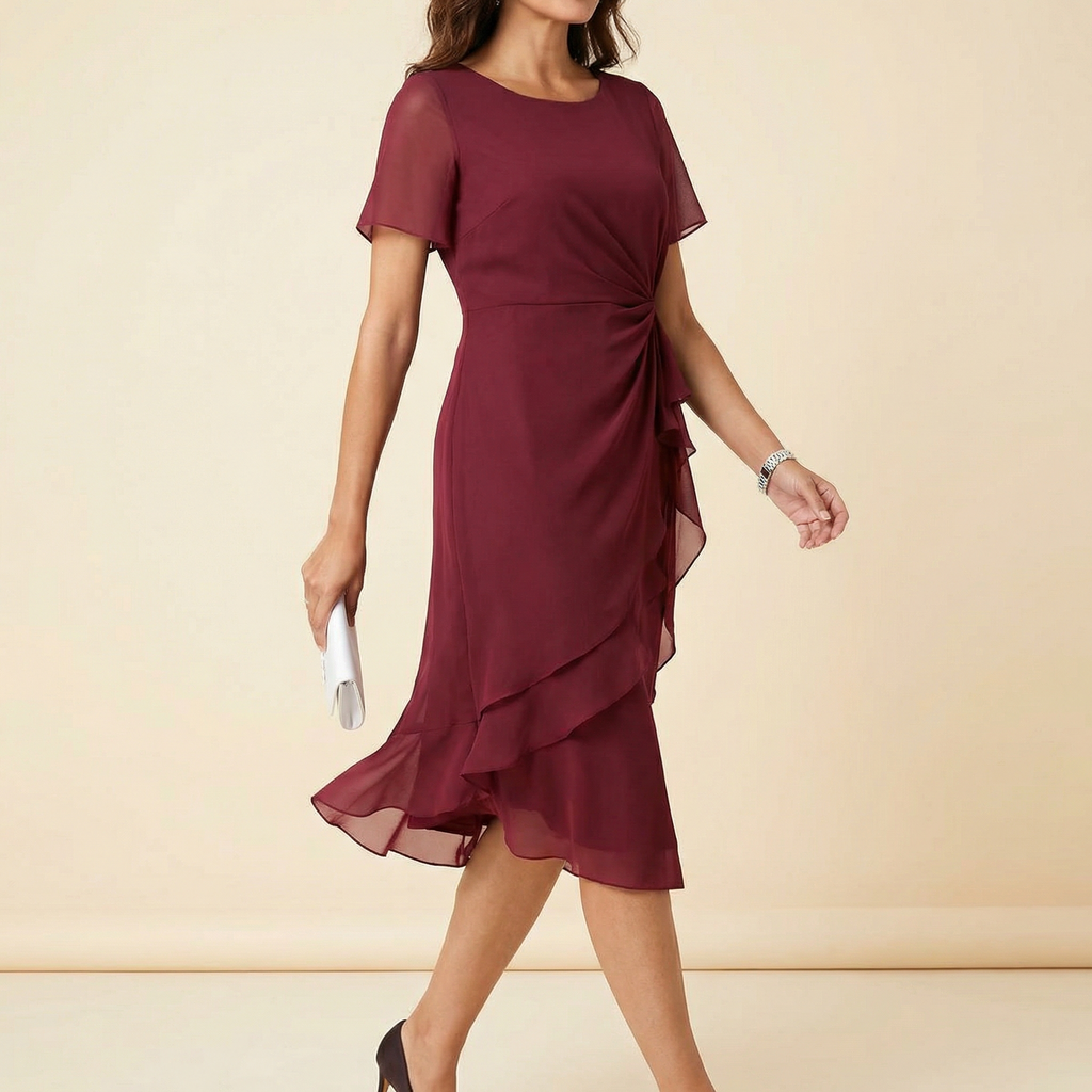 Womee | Robe Drapée Taille Nouée