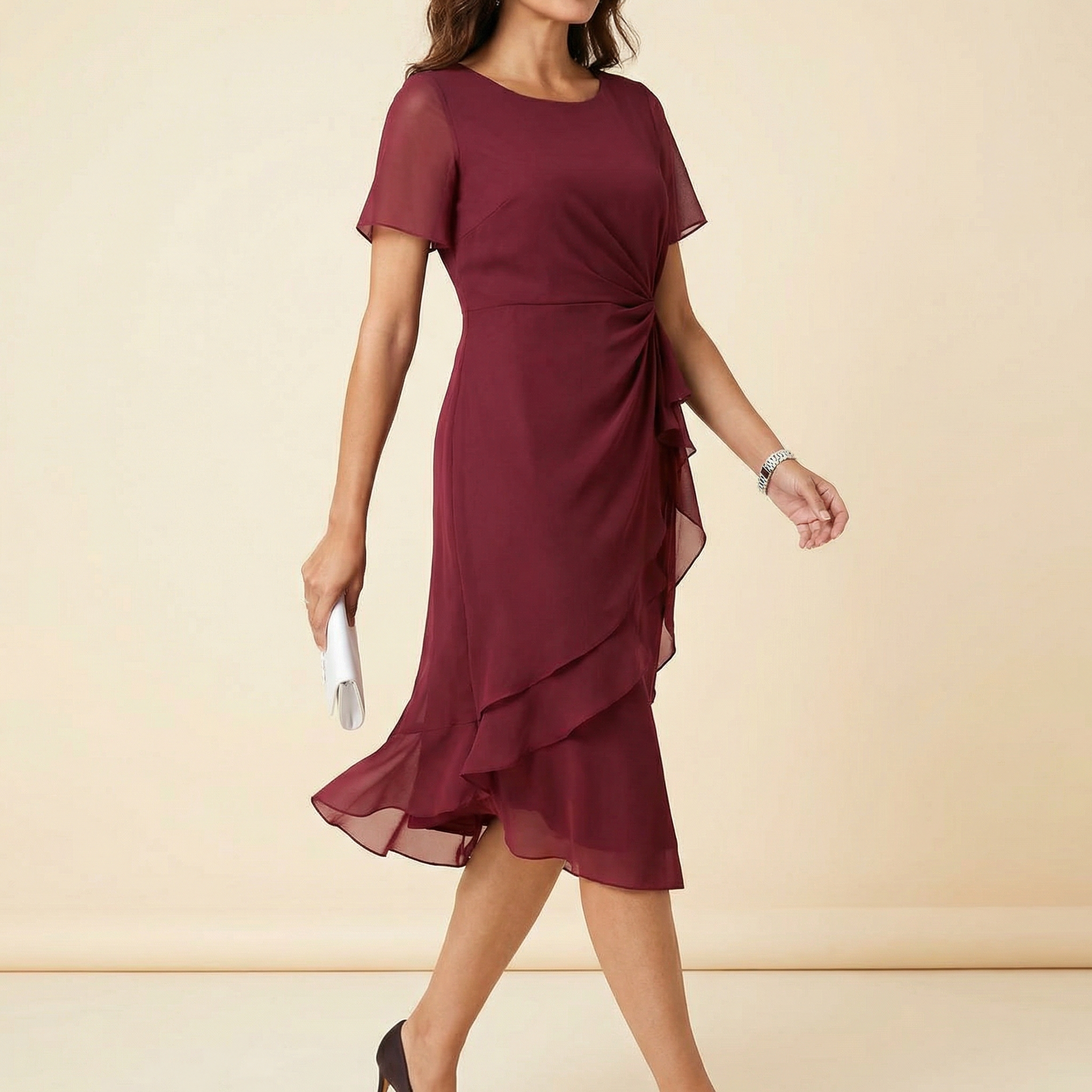 Womee | Robe Drapée Taille Nouée