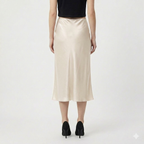 Rivaclo | Jupe midi en satin à taille haute pour femme