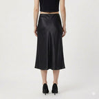 Rivaclo | Jupe midi en satin à taille haute pour femme