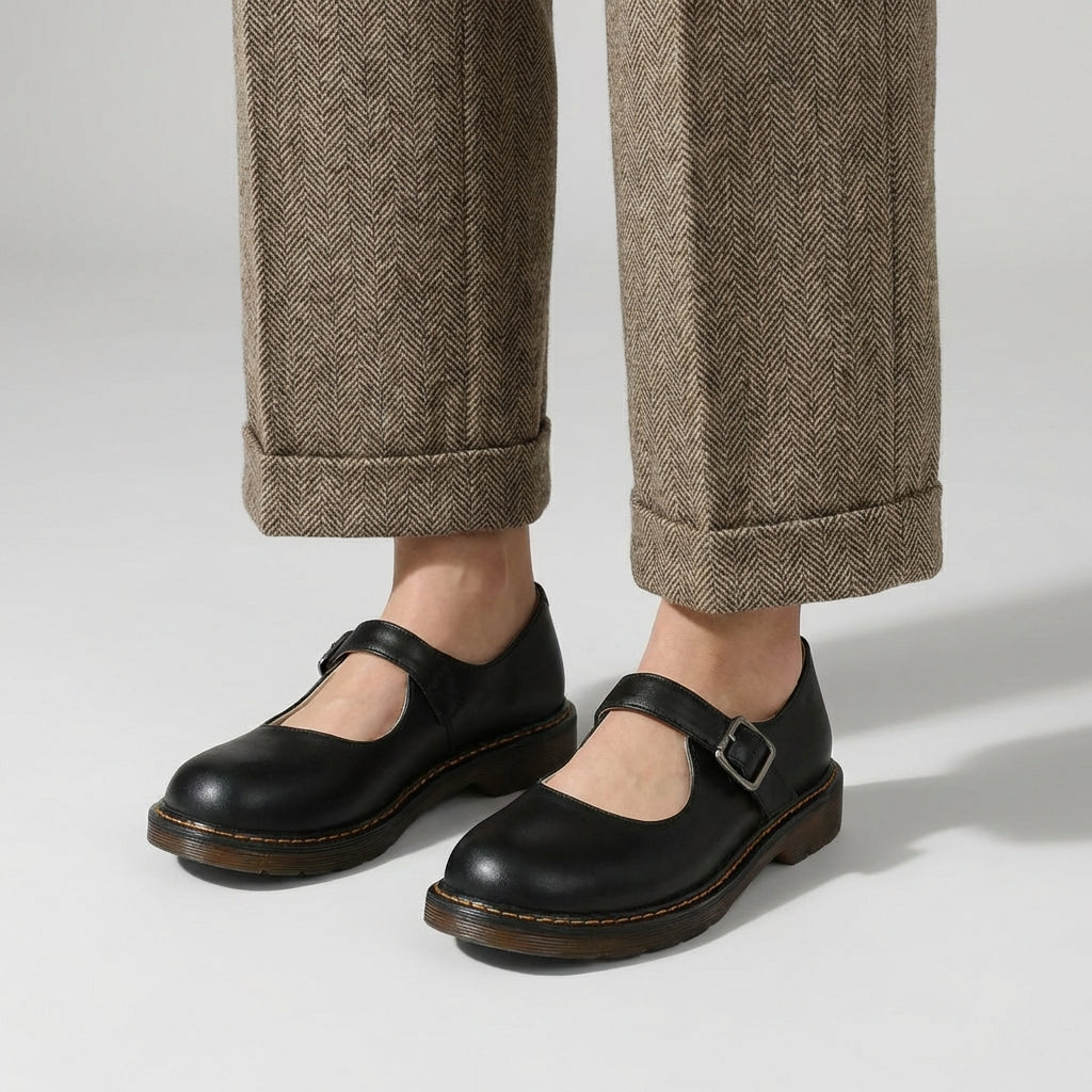 Rivaclo | Women's Mary Jane ballet flats – Strap design