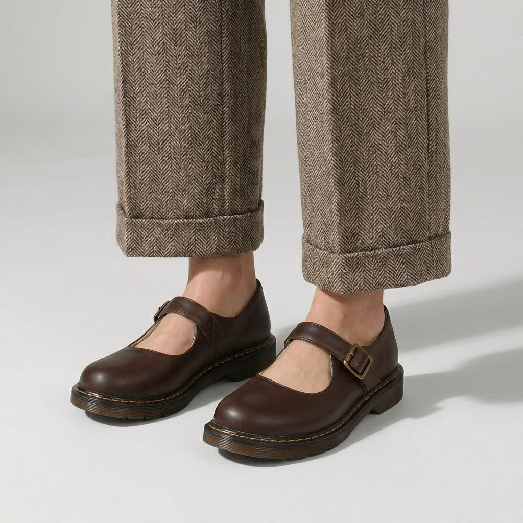 Rivaclo | Women's Mary Jane ballet flats – Strap design