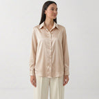 Rivaclo | Femme Chemise à Manches Longues à Col | Coupe Classique