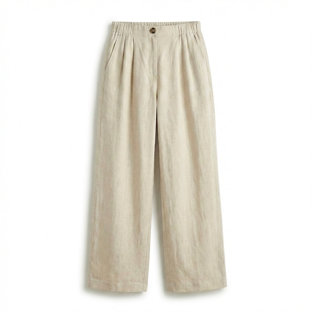 Rivaclo | Femme Pantalon Ample Taille Haute | Jambe Large