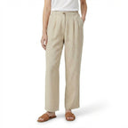 Rivaclo | Femme Pantalon Ample Taille Haute | Jambe Large