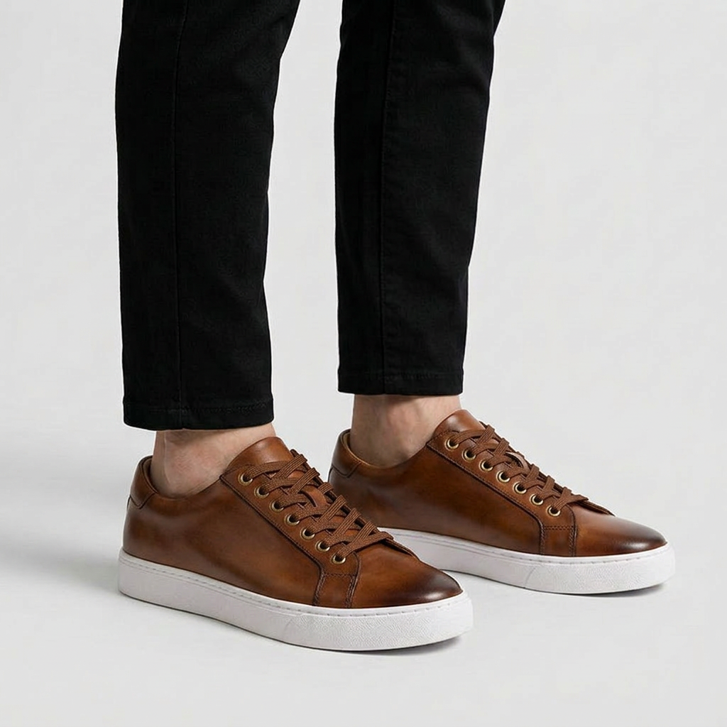 Rivaclo | Homme Baskets Basses à Lacets – Finition Minimaliste Élancée