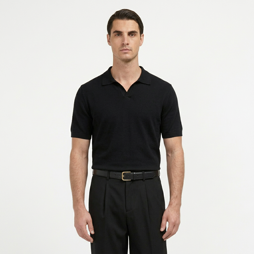 Rivaclo | Homme Pantalon Plissé à Jambe Droite | Coupe Ajustée