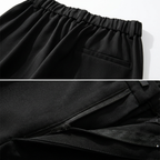 Rivaclo | Homme Pantalon Plissé à Jambe Droite | Coupe Ajustée