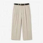 Rivaclo | Homme Pantalon Plissé à Jambe Droite | Coupe Ajustée