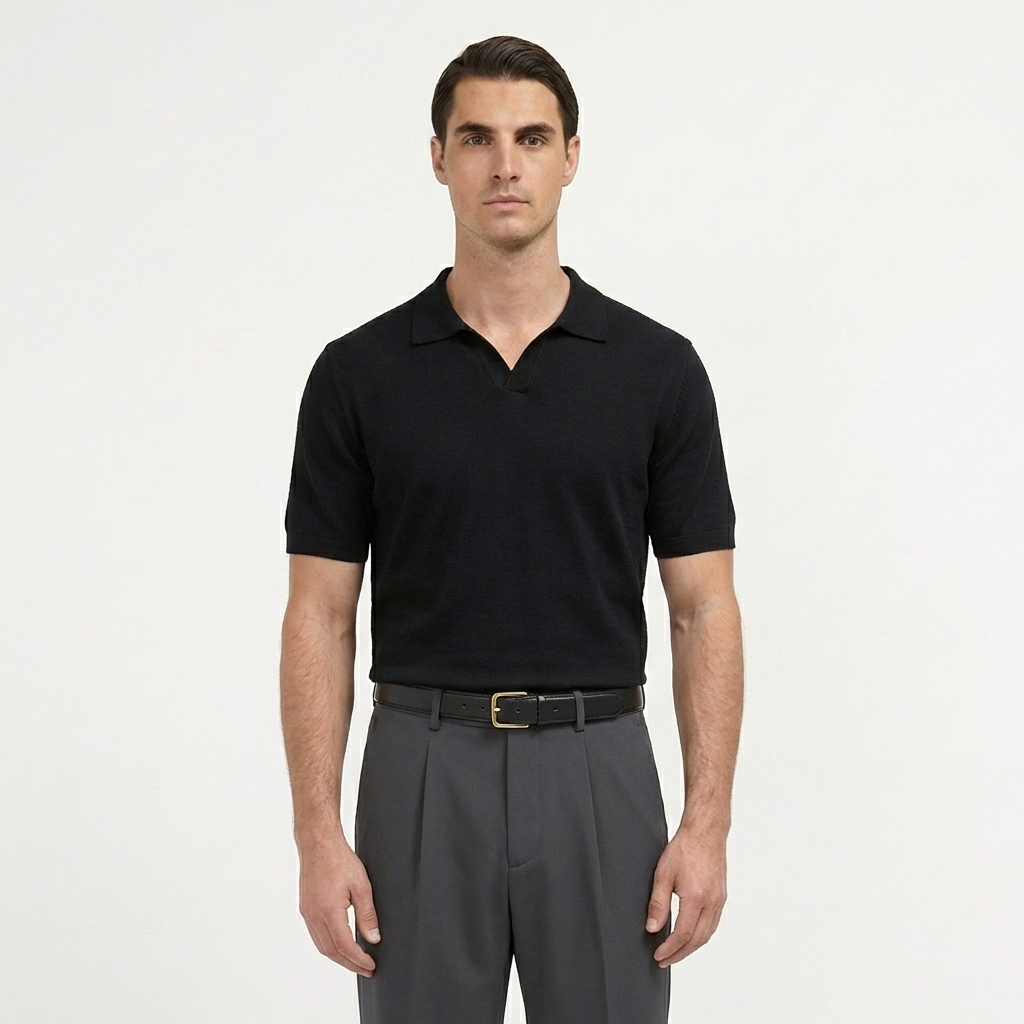 Rivaclo | Homme Pantalon Plissé à Jambe Droite | Coupe Ajustée