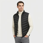 Rivaclo | Homme Gilet Matelassé Sans Manches à Fermeture Éclair | Col Montant