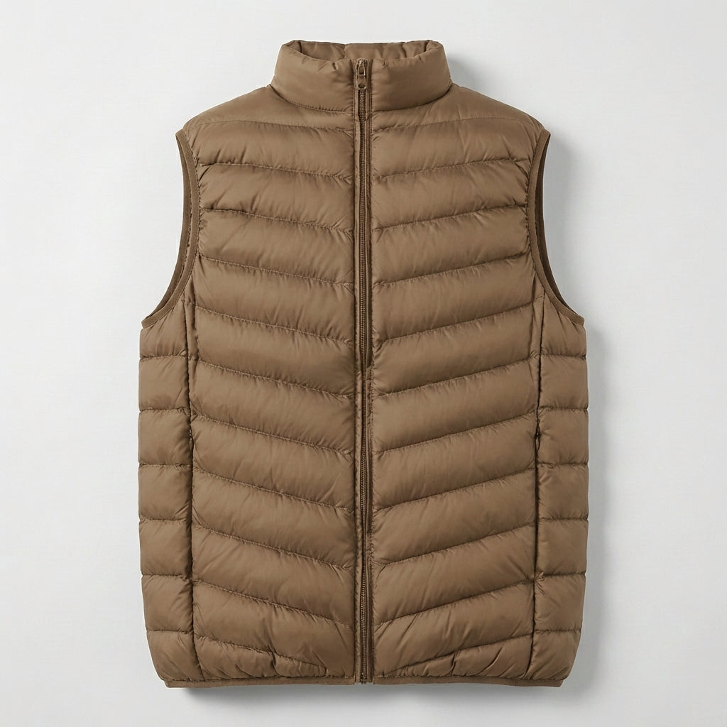 Rivaclo | Homme Gilet Matelassé Sans Manches à Fermeture Éclair | Col Montant