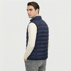 Rivaclo | Homme Gilet Matelassé Sans Manches à Fermeture Éclair | Col Montant