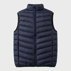 Rivaclo | Homme Gilet Matelassé Sans Manches à Fermeture Éclair | Col Montant