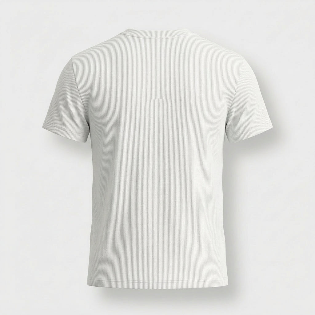 Rivaclo | Homme T-Shirt Côtelé à Manches Courtes | Coupe Moderne