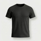 Rivaclo | Homme T-Shirt Côtelé à Manches Courtes | Coupe Moderne