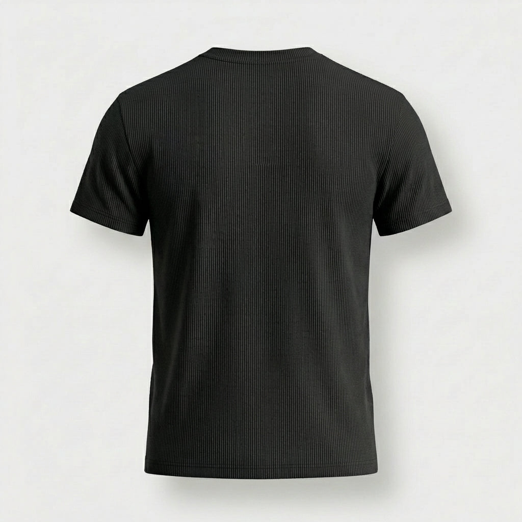 Rivaclo | Homme T-Shirt Côtelé à Manches Courtes | Coupe Moderne