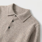 Rivaclo | Homme Pull Polo en Maille à Manches Longues à Col | Coupe Classique