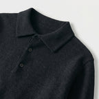 Rivaclo | Homme Pull Polo en Maille à Manches Longues à Col | Coupe Classique