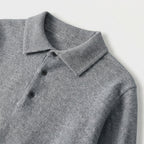 Rivaclo | Homme Pull Polo en Maille à Manches Longues à Col | Coupe Classique