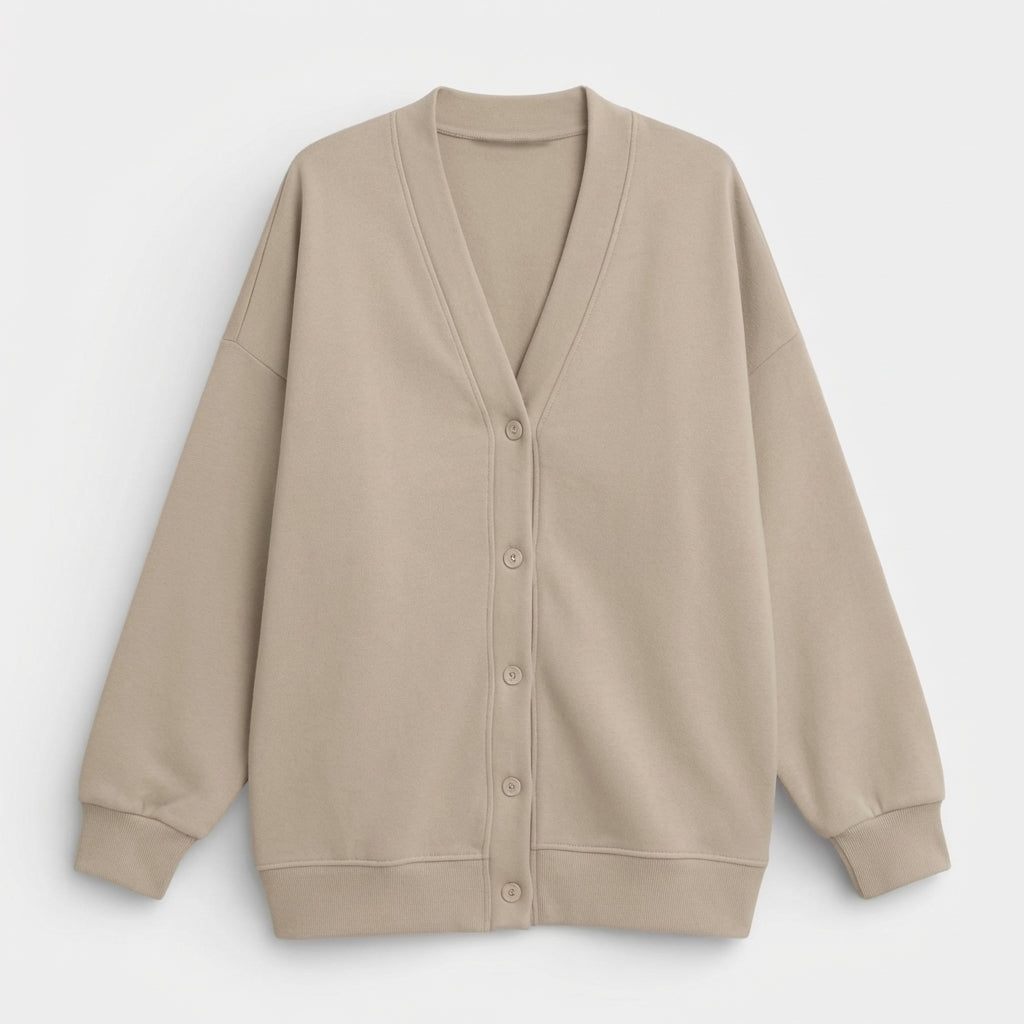 Rivaclo | Femme Cardigan Boutonné à Col V à Manches Longues | Style Décontracté