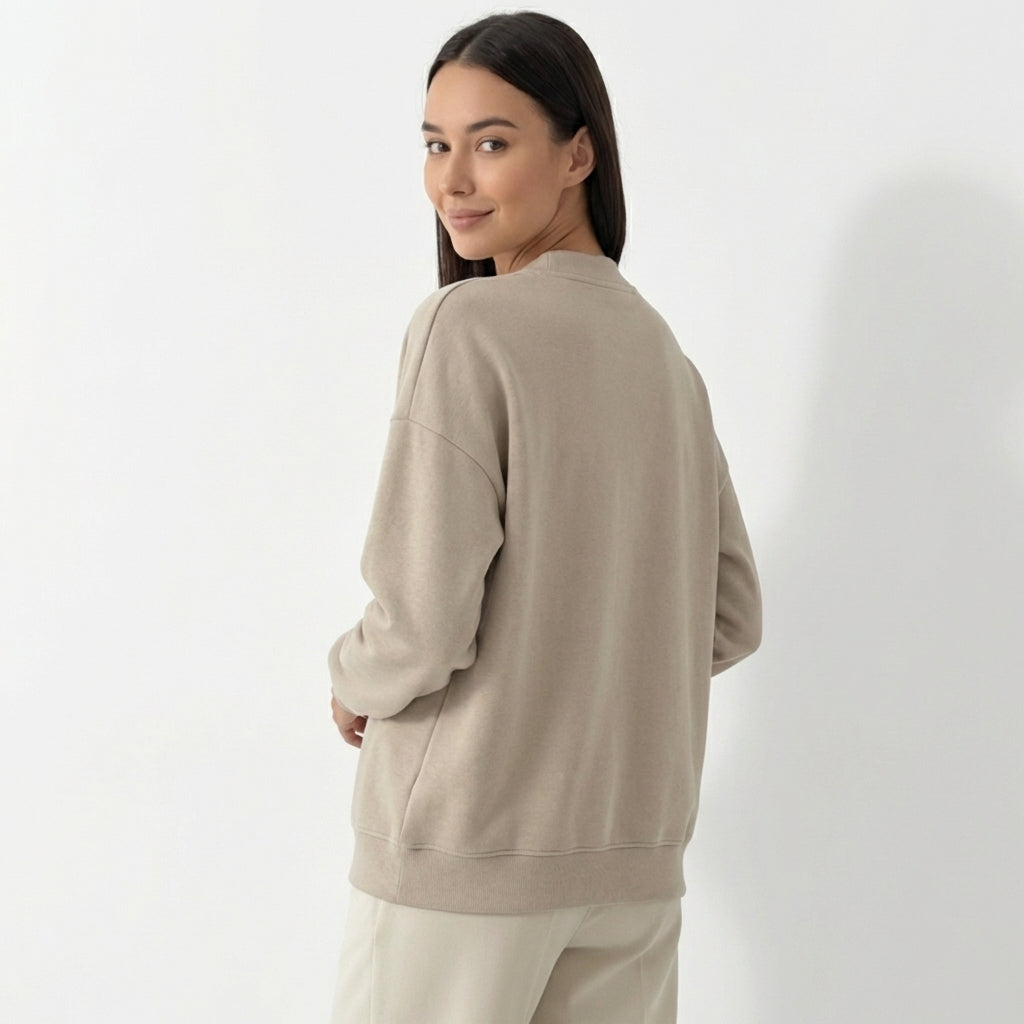 Rivaclo | Femme Cardigan Boutonné à Col V à Manches Longues | Style Décontracté