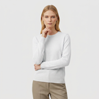 Rivaclo | Femme Pull en Maille à Col Rond à Manches Longues | Coupe Classique