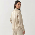 Rivaclo | Femme Chemise à Boutons sur le Devant à Manches Longues | Style Décontracté